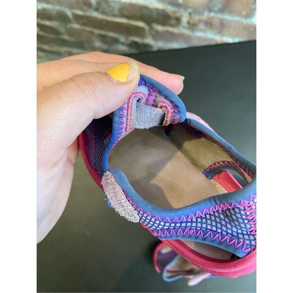 NIKE BABY Blue/Pink Neoprene Water Shoe Sandal Infant Size 6-7 - Picture 9 of 10